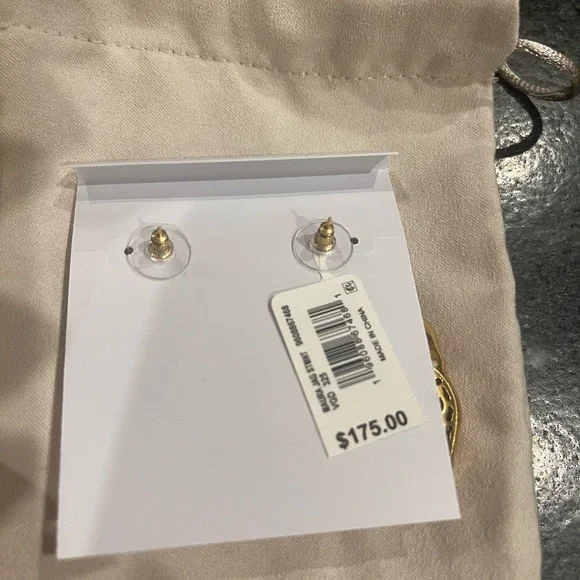 Kendra Scott Maura Vintage Gold Jaguar statement earrings in SAGE. NEW - Picture 5 of 9